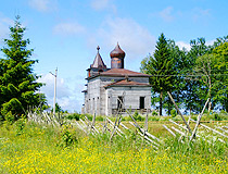 Abandoned wooden church in Leningrad Oblast