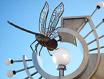 Street lamp with a dragonfly in Salekhard