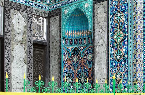 Beautiful mosaic of mosque in Saint Petersburg, Russia view 5