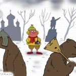 Russia welcomes you caricature