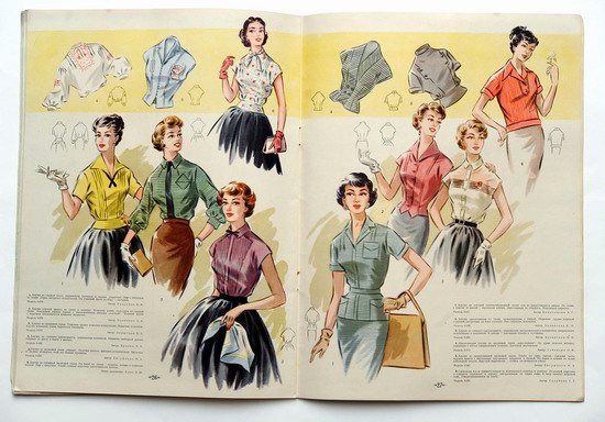 Женская мода в СССР в 1957 картины 10