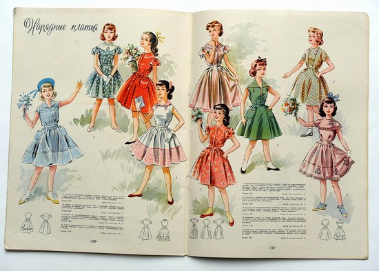 Женская мода в СССР в 1957 картины 11