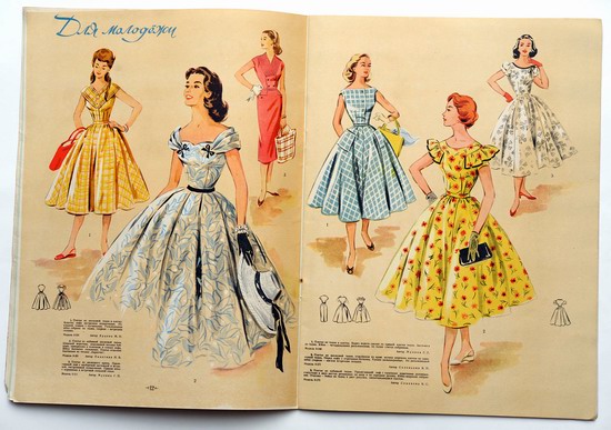 Женская мода в СССР в 1957 картинке 6