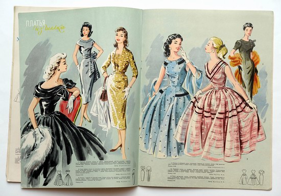 Женская мода в СССР в 1957 картины 8