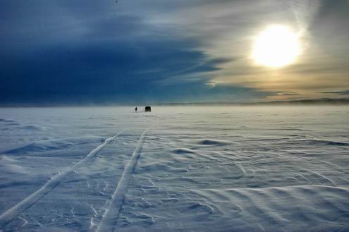 Kemerovo oblast (region) of Russia frozen lake photo