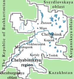 Magnitogorsk city map of Russia