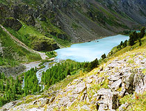 Small mountain lake in the Altai Republic