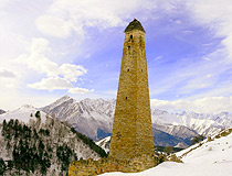 Watch tower in the Chechen Republic