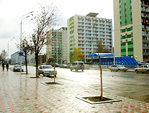 On the street in the restored Grozny