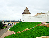The wall of the Kazan Kremlin