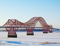 The Red Dragon Bridge in Khanty-Mansiysk