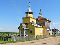 Wooden church in the Komi Republic