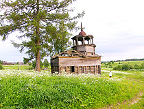 Abandoned wooden church in the Komi Republic