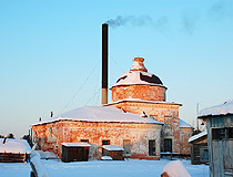 Former church used as a boiler house in the Komi Republic
