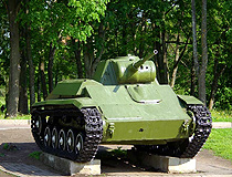 Light tank T-70 in Veliky Novgorod
