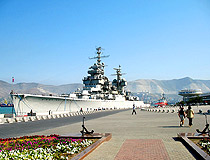 Museum cruiser Mikhail Kutuzov in Novorossiysk
