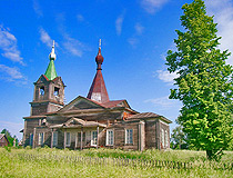 Wooden church in the Perm region