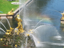 Sankt Peterburg city fountain