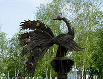 Firebird in the park in Tobolsk