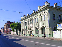 On the street in the historical center of Tomsk
