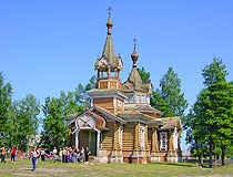 Wooden church in Tyumen Oblast