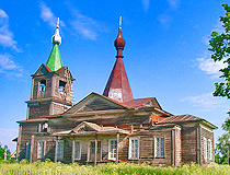 Wooden church in the Udmurt Republic