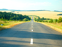 Paved road in Udmurtia