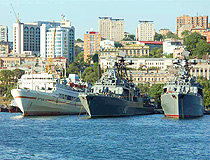 Military ships in Vladivostok