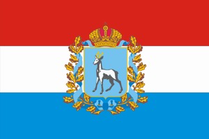 Samara oblast of Russia flag picture