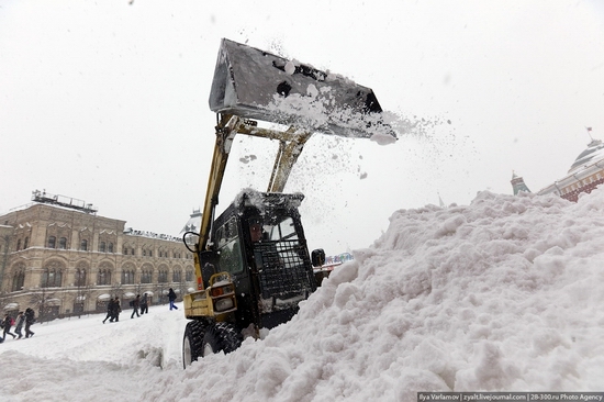 Moscow city snowfall