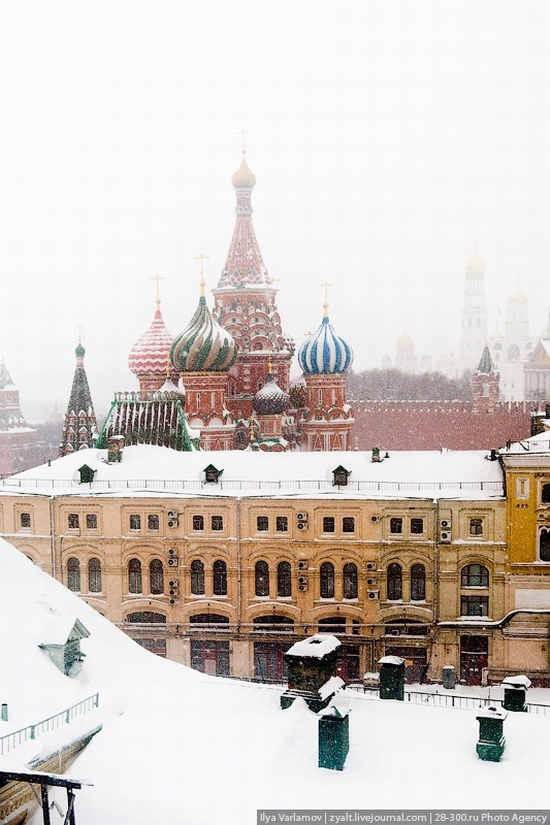 Moscow city snowfall