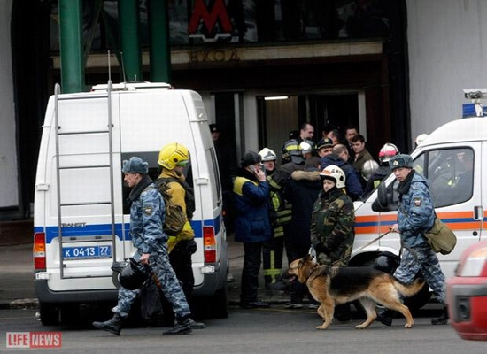 Moscow city sceneries after explosions