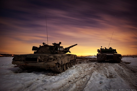 Russian army armoured division military exercise