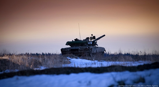 Russian army armoured division military exercise