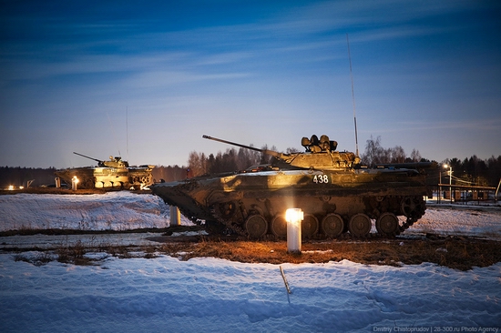 Russian army armoured division military exercise