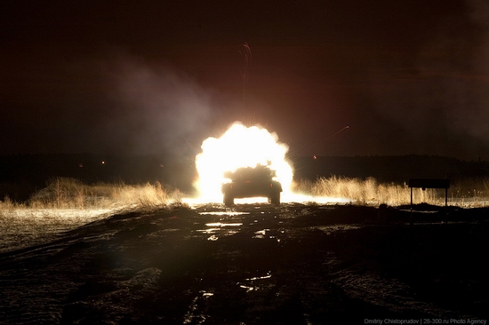 Russian army armoured division military exercise