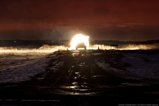 Russian army armoured division military exercise