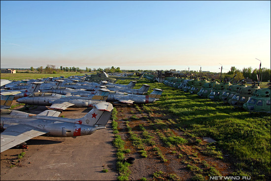 Abandoned Russian airbase view