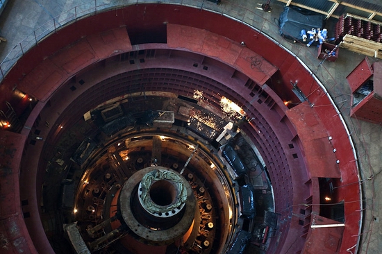 Sayano–Shushenskaya Dam, Russia rebuilding view