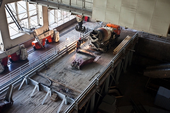 Sayano–Shushenskaya Dam, Russia rebuilding view