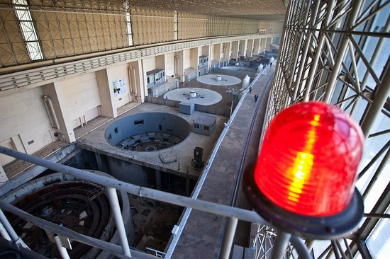 Sayano–Shushenskaya Dam, Russia rebuilding view