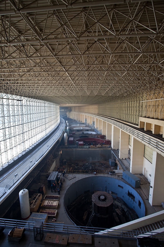 Sayano–Shushenskaya Dam, Russia rebuilding view