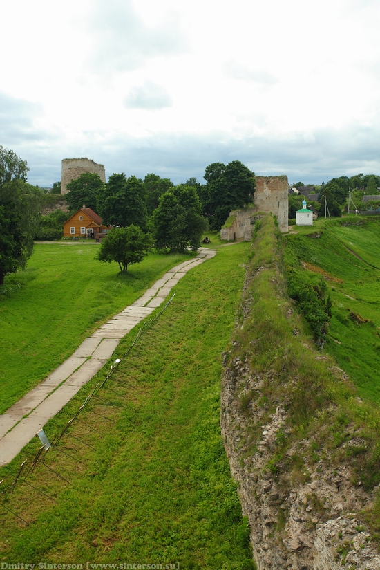 Izborsk town, Russia ancient fortress view