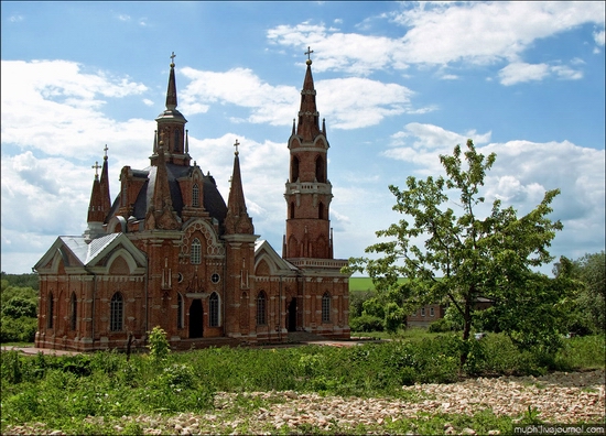 Lipetsk oblast, Russia Gothic church view
