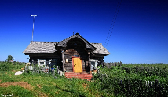 Russian village scenery