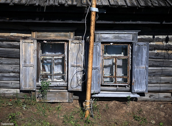 Russian village scenery