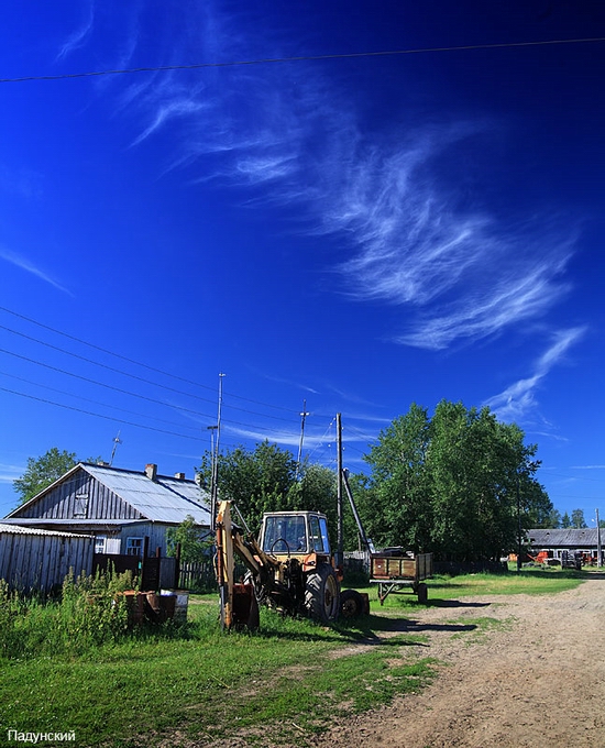 Russian village scenery