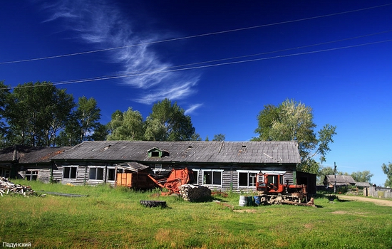 Russian village scenery