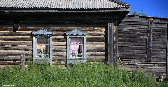 Russian village scenery