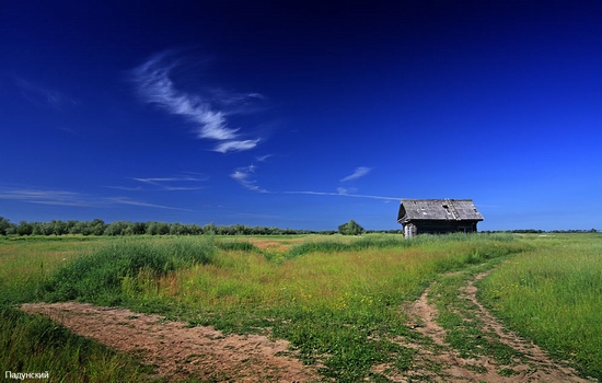 Russian village scenery